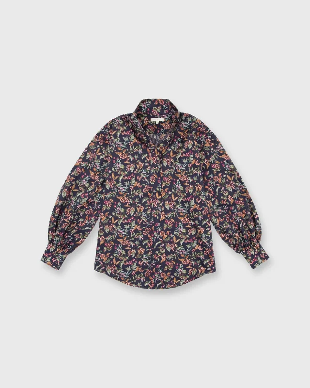 Anaya Popover Shirt in Berry Bittersweet Liberty Fabric