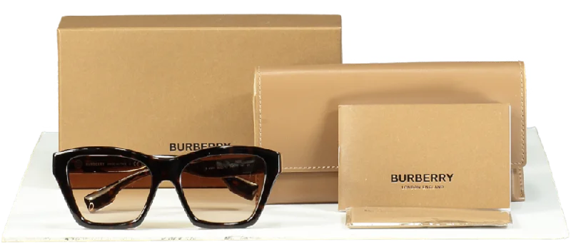 Burberry Brown Arden Tortoiseshell Square Sunglasses BE4391 in Case & Box