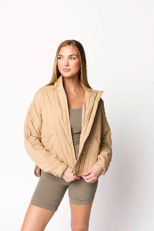 Layla Puffer Jacket in Oat