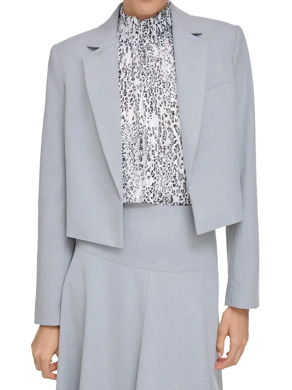 Petites   Womens Professional Office Wear Open-Front Blazer